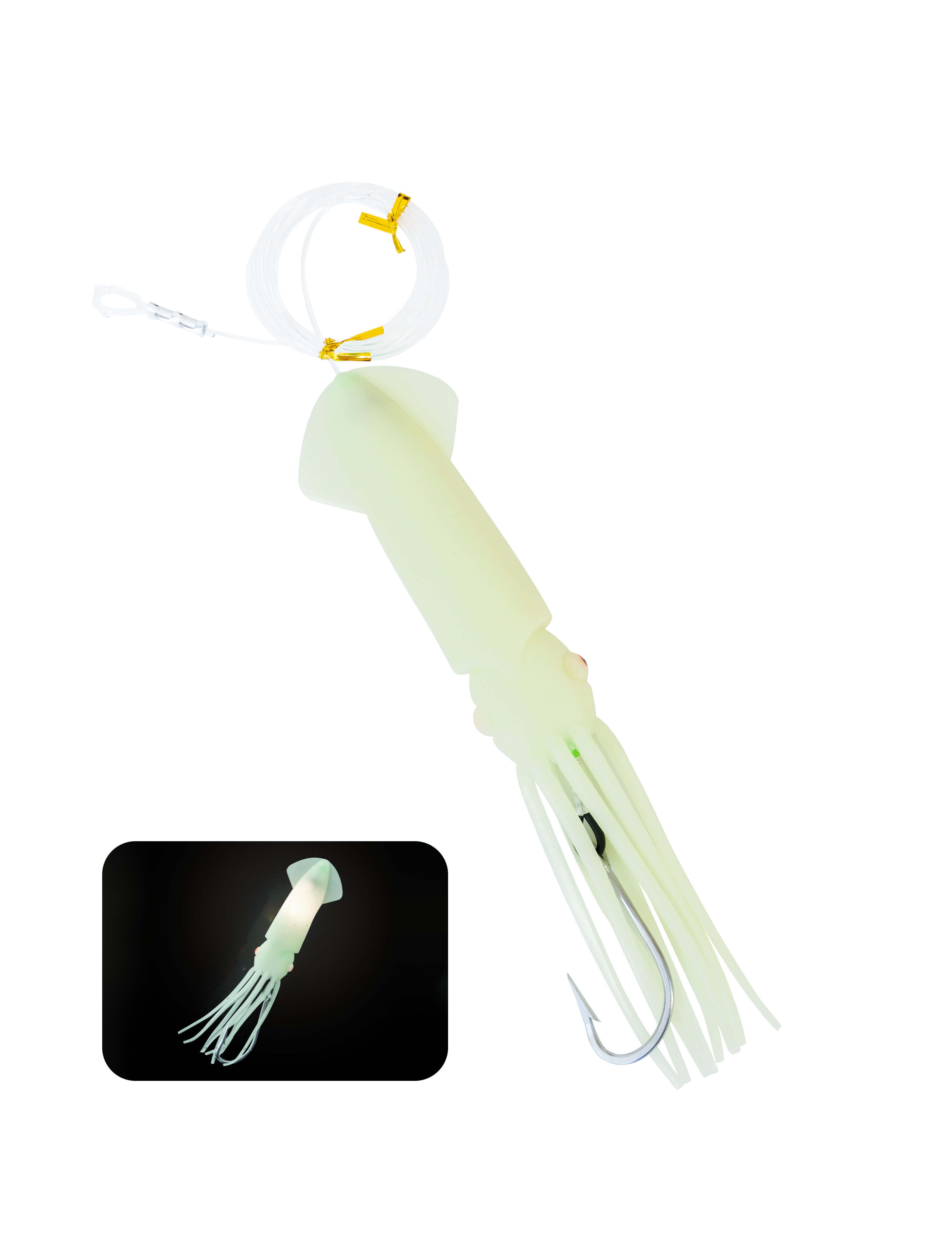 BLUEWING 9in/12in Lighted Glow Squid Lure