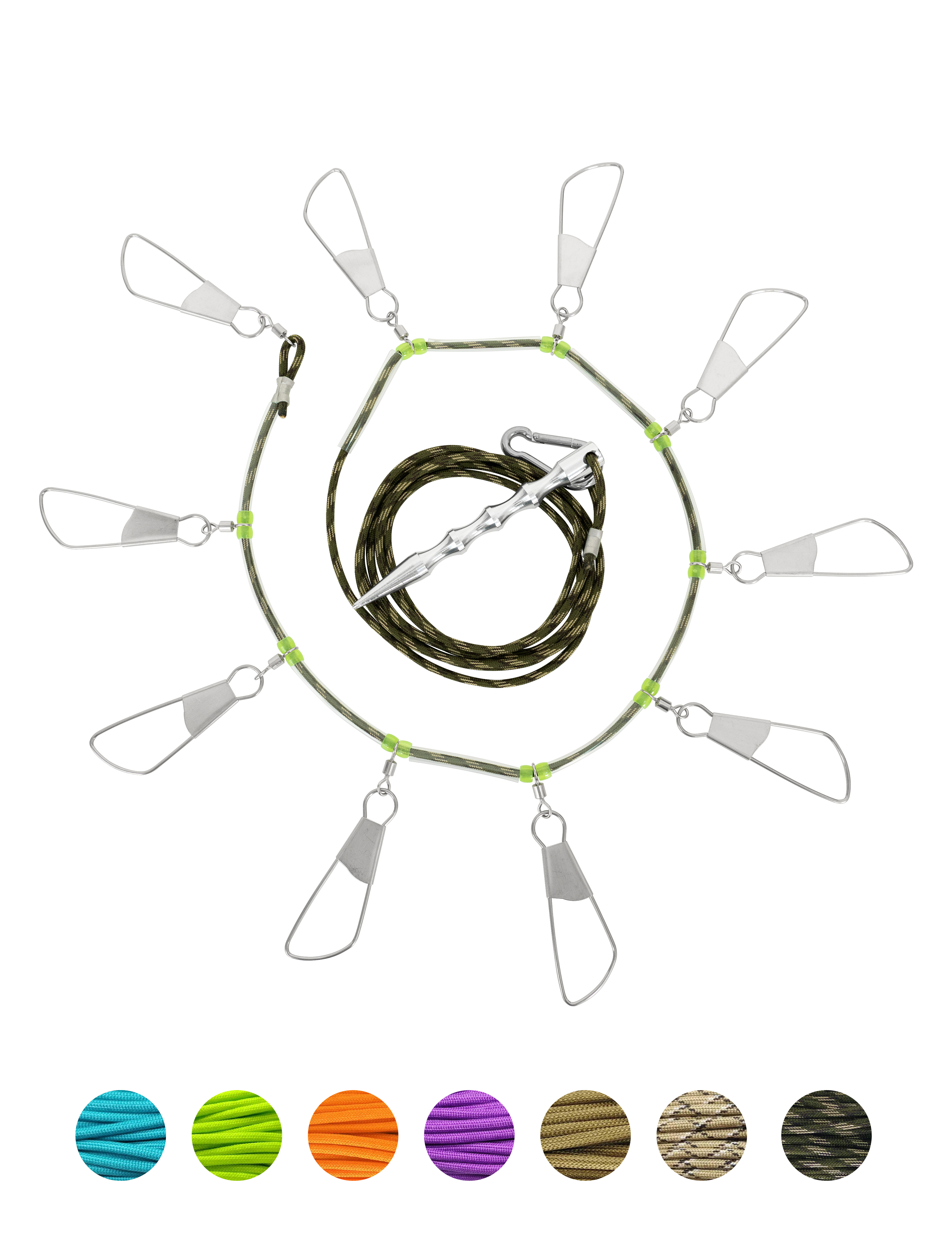 Fishing Stringer with 10 Stainless Steel Snap Locks | Bloodydecks