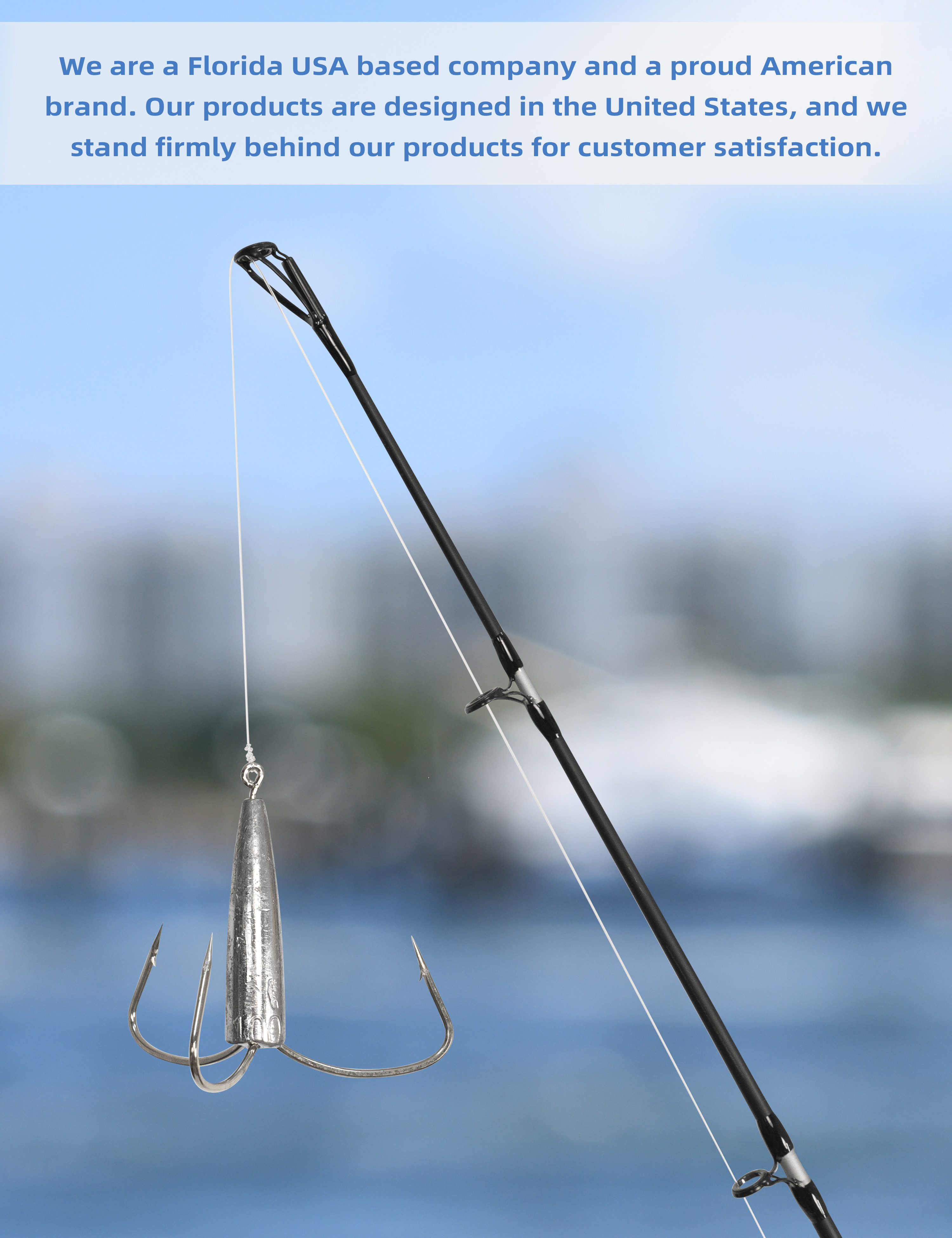 BLUEWING Weighted Treble Hooks 2pcs High Carbon Steel Heavy