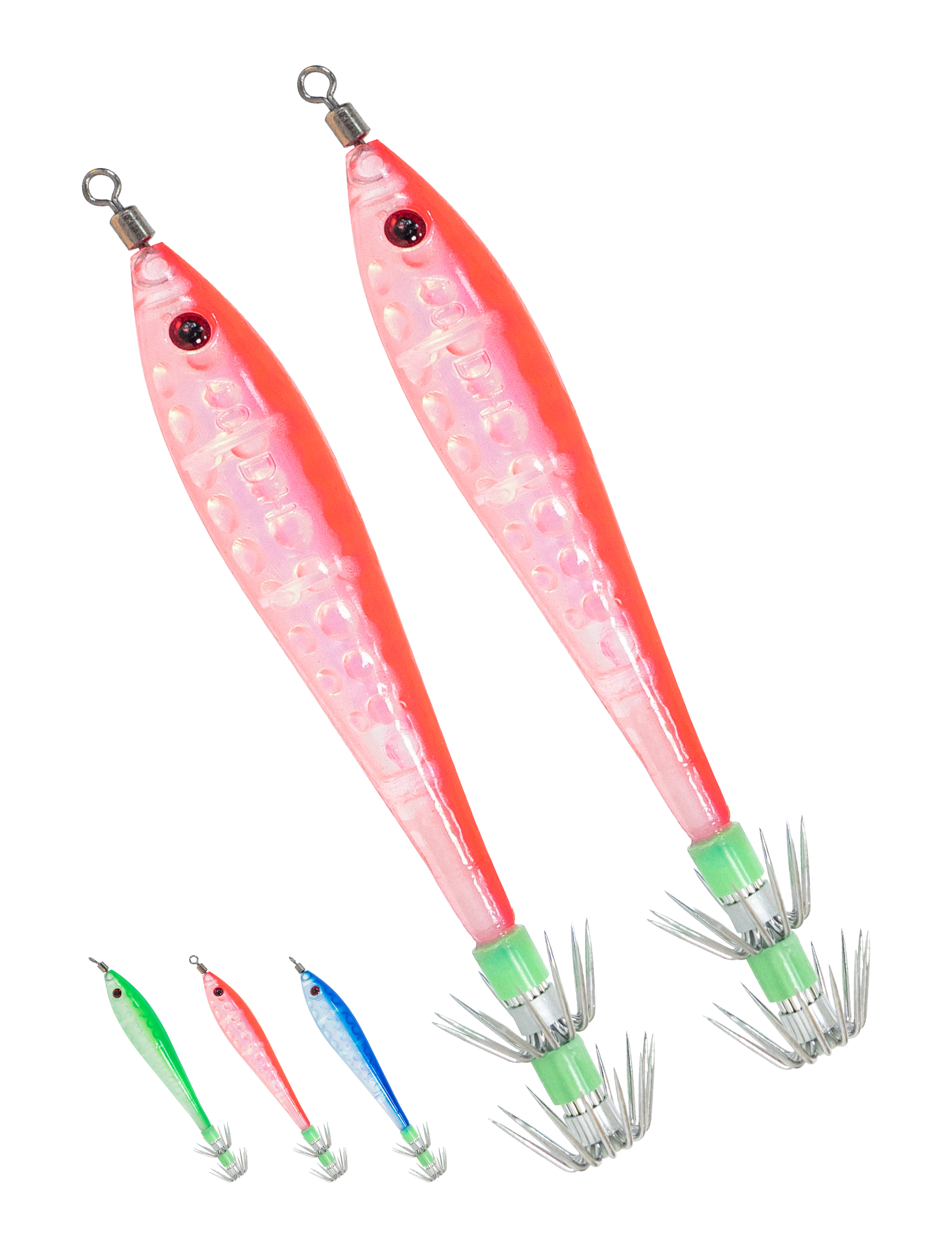 BLUEWING Squid Jig with Double-Layered Stainless Steel Hooks