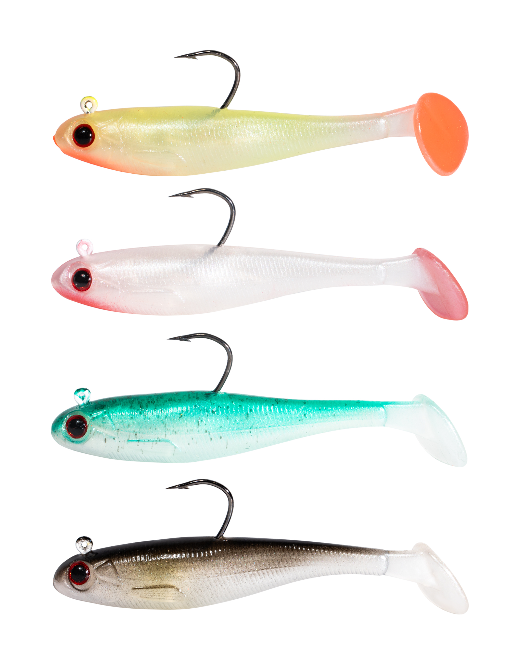 BLUEWING Swim Minnow Fishing Lures Soft Paddle Tail with High Carbon Steel Hook