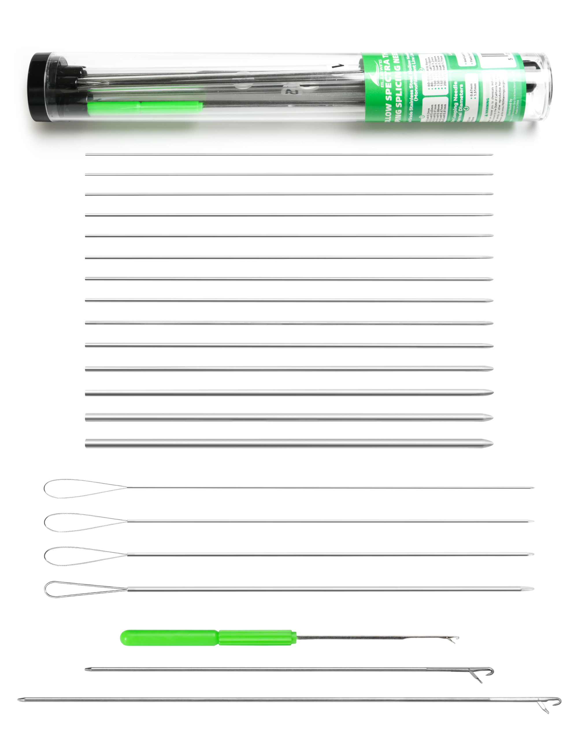 BLUEWING Hollow Spectra Threading Looping Splicing Needles Kit
