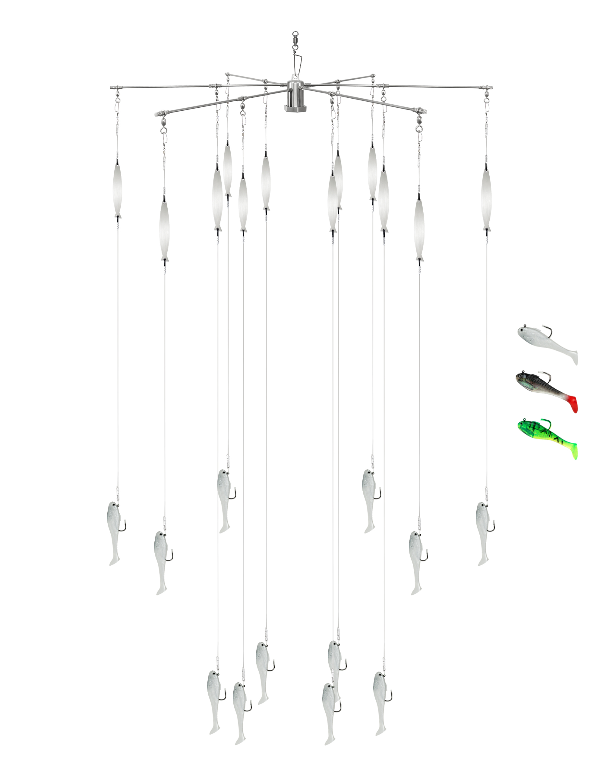 BLUEWING Striper Umbrella Rig Foldable Arms