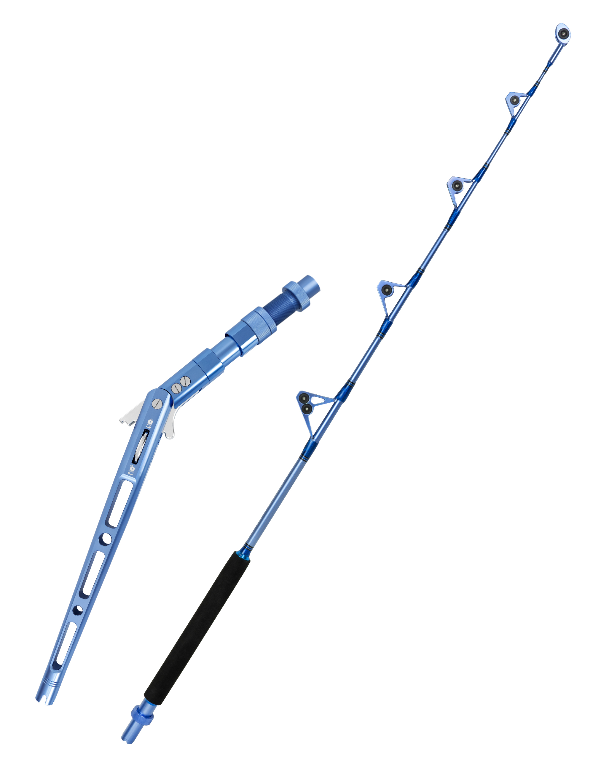 BLUEWING Offshore Bent Butt Trolling Rod Fishing Roller Rod eep Sea Fishing Pole