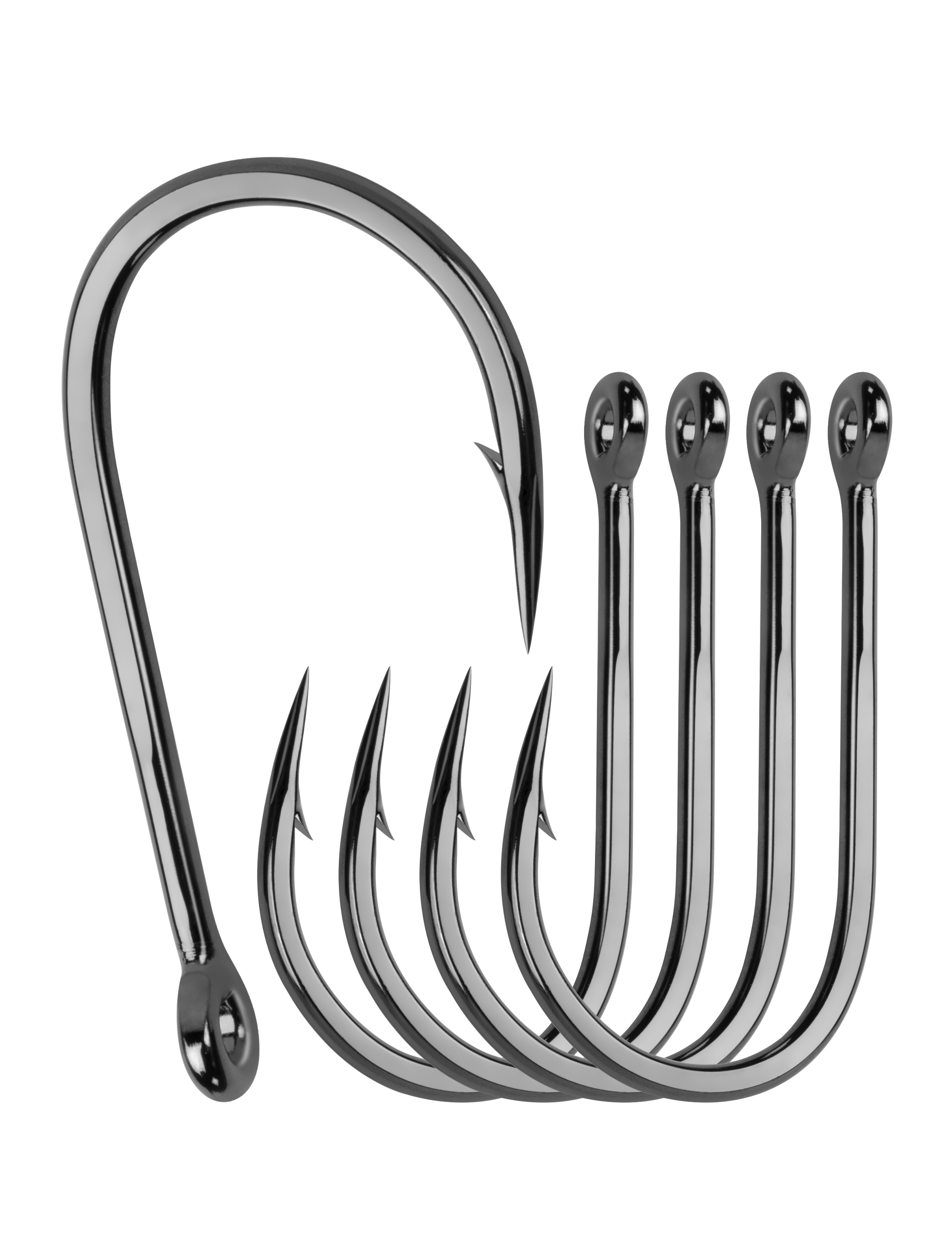 BLUEWING Welded Eye Fishing Hook Big Game Hook High Carbon Steel Extra Sharp for Saltwater & Freshwater