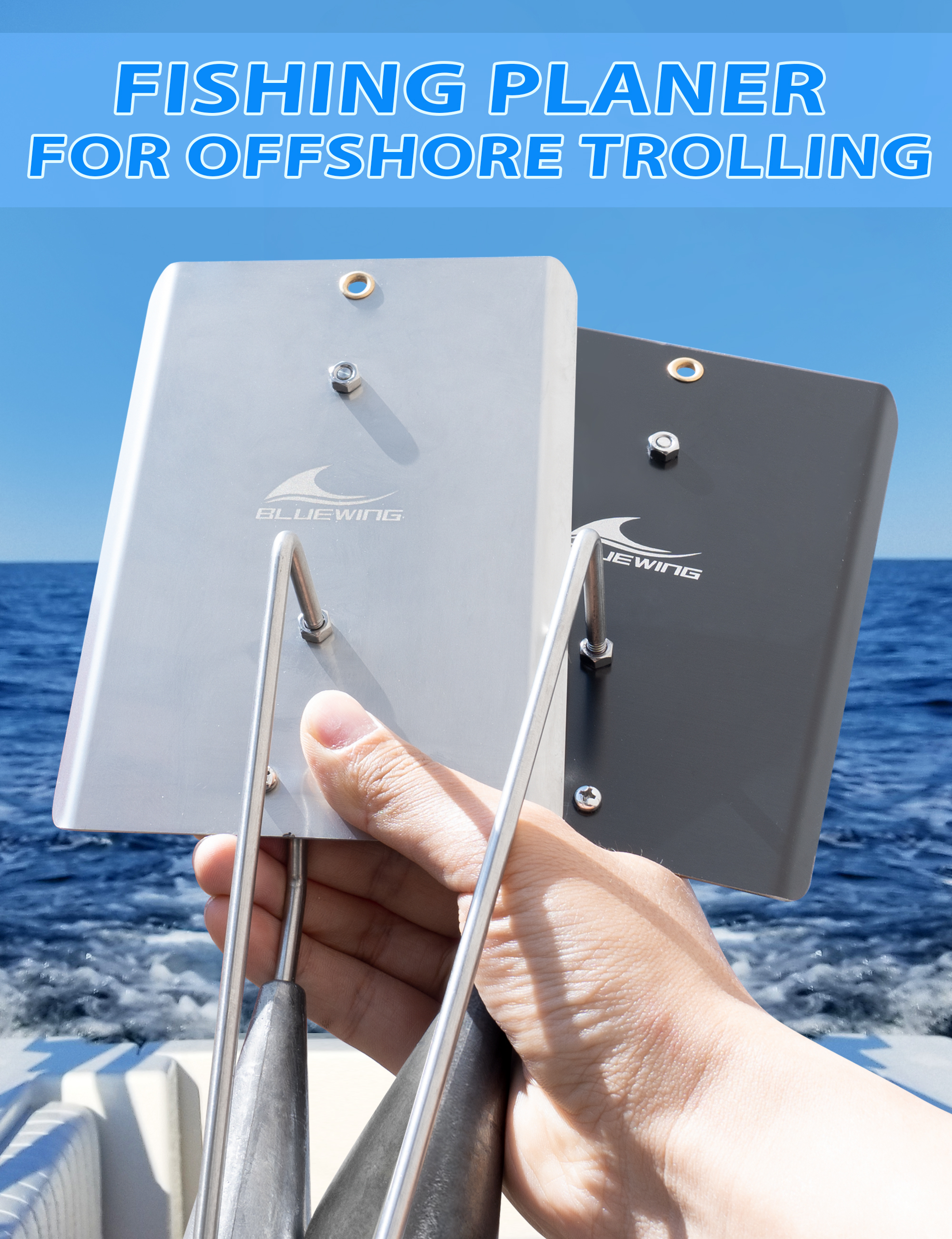 BLUEWING Fishing Planer Heavy Duty Trolling Planer with Stainless