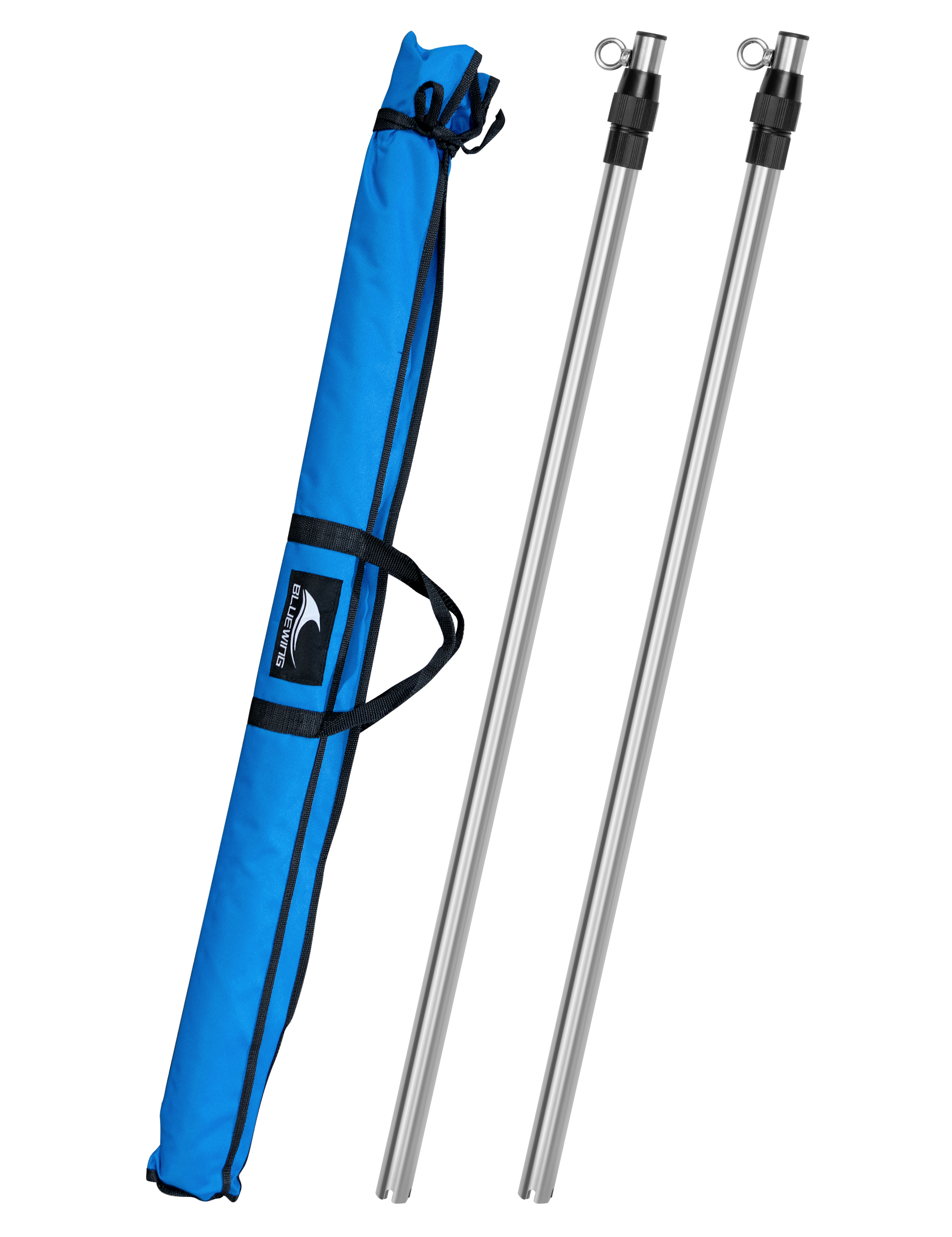 BLUEWING 2-Pack Stainless Steel Sunshade Support Pole